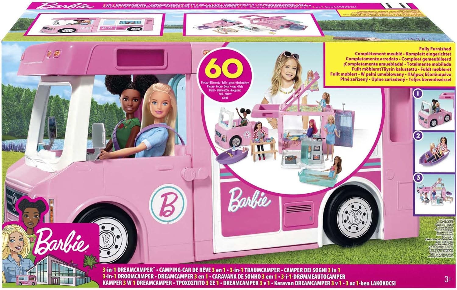 Barbie - Brandclub - Barbie 3-in-1 DreamCamper Vehicle